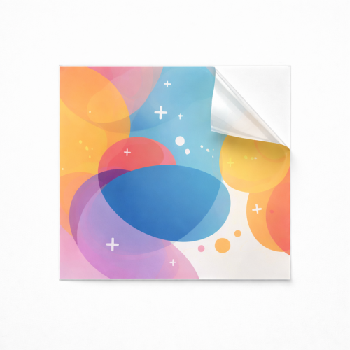 Adesivo Retroverso | Branco + Transparente