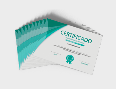 Certificados com Dados Variáveis Couchê 300g Verniz Total Frente 15x21cm - 4x0 - 1 unid